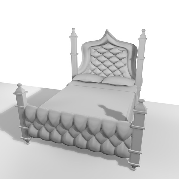 3d double bed - DOUBLE BED 10 by Carrara1